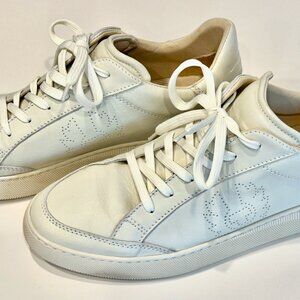 Belstaff Track Low Top Mens Smooth Leather Sneakers, Clean White, Size US 11